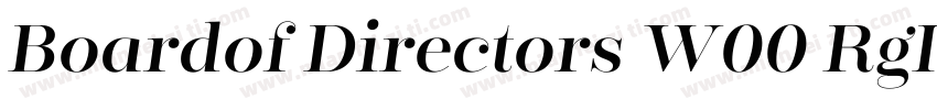 Boardof Directors W00 RgIt Regular字体转换